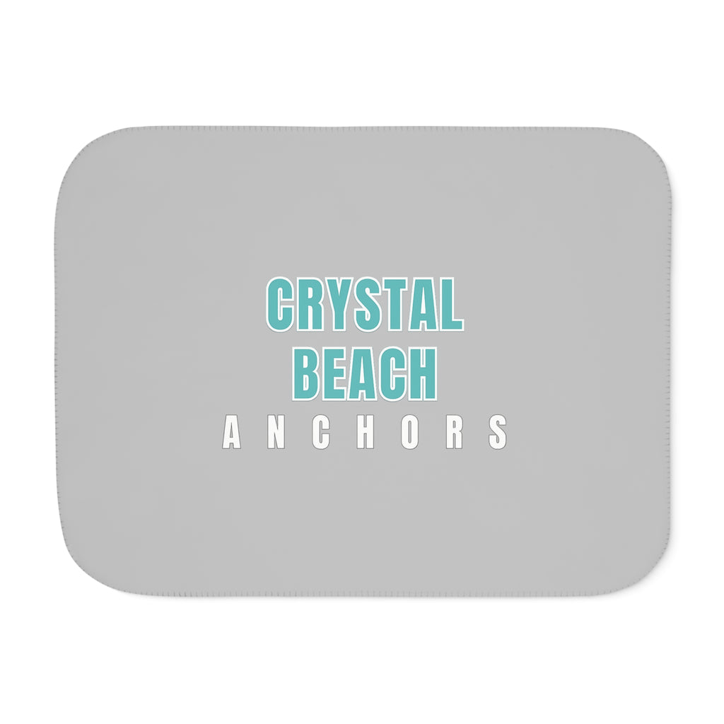 Crystal Beach Anchors Sherpa Blanket